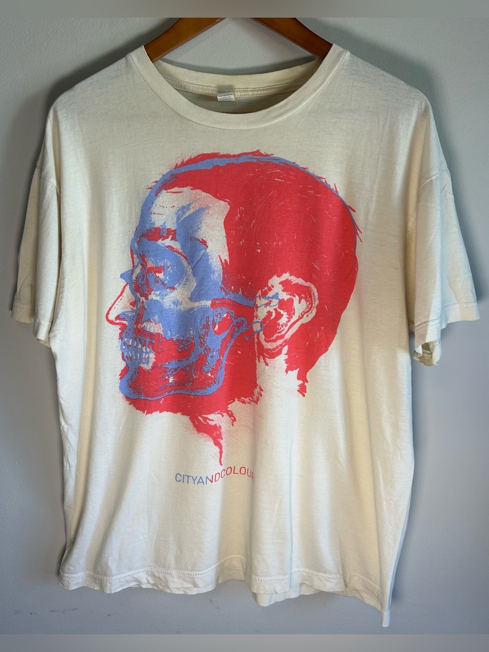 City And Colour Unisex Tour T-Shirt Size XL Off White Preshrunk Vintage Y2K RARE